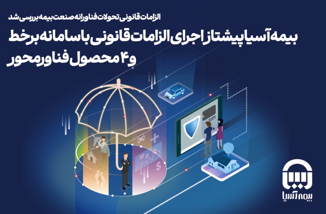 بیمه آسیا پیشتاز اجرای الزامات قانونی با سامانه برخط و ۴ محصول فناورمحور بیمه آسیا پیشتاز اجرای الزامات قانونی با سامانه برخط و ۴ محصول فناورمحور